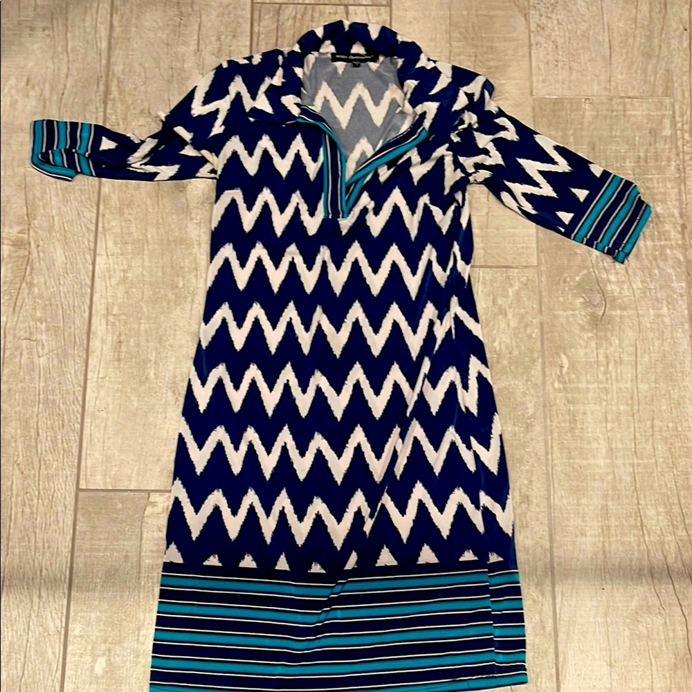 Blue and White Zigzag Kids Pajamas